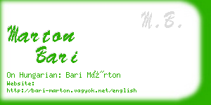 marton bari business card